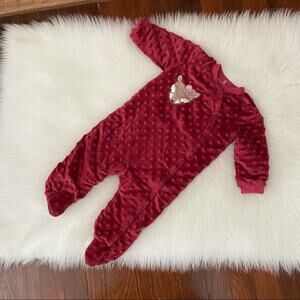 Baby Footie Pajamas Cozy Fleece Burgundy